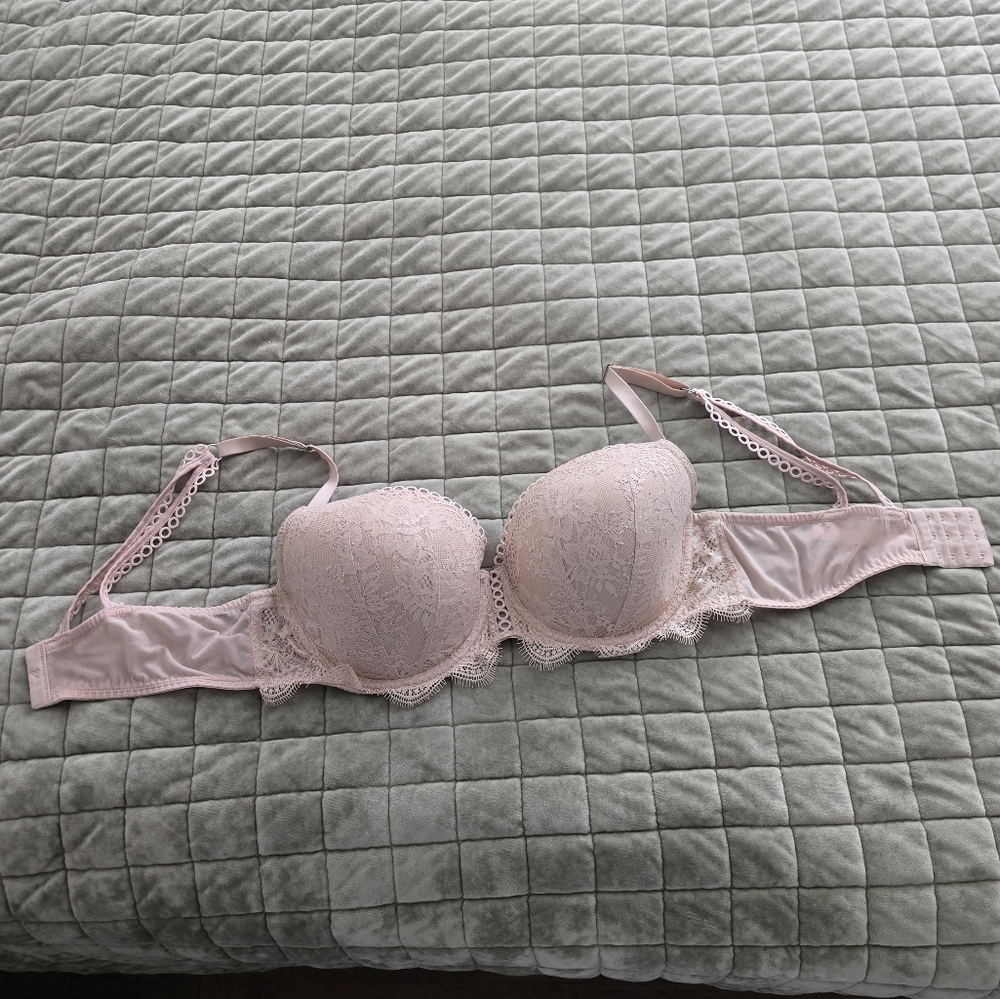 Victoria's Secrert Elegant Lace Push-Up Bra - Pink